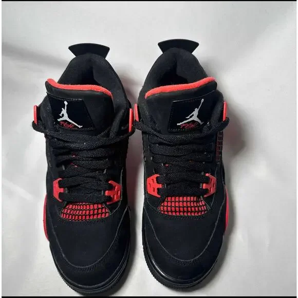 Size 6.5 - Nike Air Jordan 4 Retro GS Red Thunder Men display picture 2
